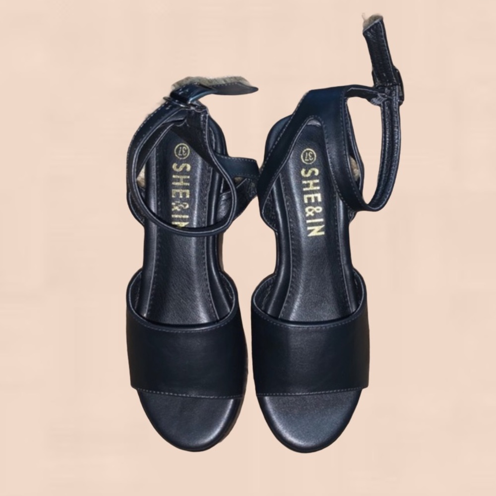 Brand New Shein Black Strapped Heels